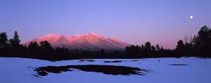 Alpenglow Moonrise