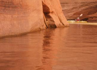 Amanda Kayaking in Antelope Canyon