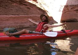 Andrew enjoying Antelope Canyon by Kayak
